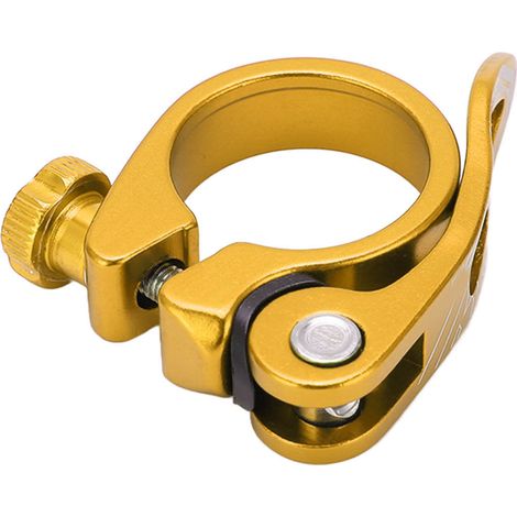 BOLANY Collier de Selle Rapide pour Vélo de Montagne, Fixation de Tige de Selle 31.8mm Doré (1/5)