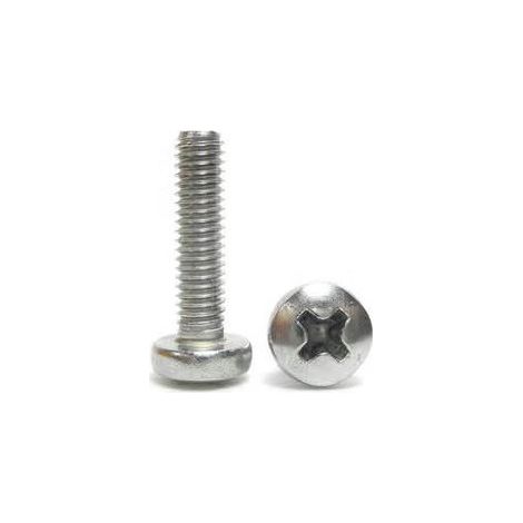 Vis machine Pozidrive ULTIMA 5x35 mm Classe 4.8 Zingué blanc - Boîte 500