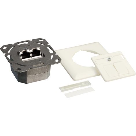 LogiLink NP0021 toma de corriente RJ-45 Metálico, Blanco (1/5)