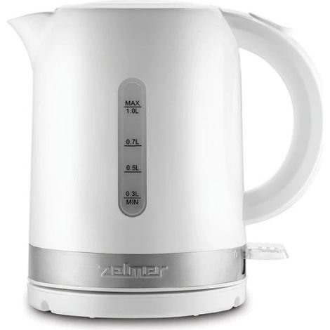 Hervidor eléctrico zelmer zck7018, 1 litro, 1500 w, blanco (1/4)