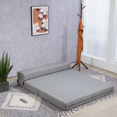 Klappsessel mit Bettfunktion, Gästebett, faltbar, bis 250 kg, 138x80x50 cm, Grau