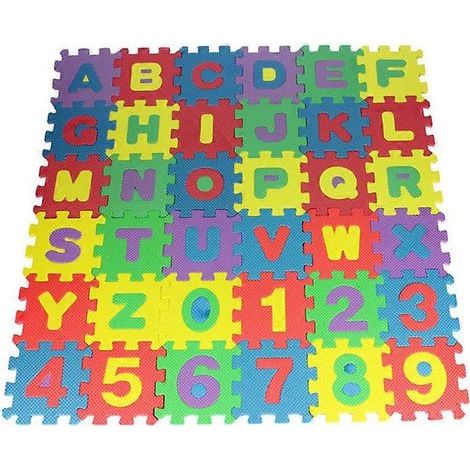 36 lettres décoratives en EVA. alphabet anglais et chiffres. outil d'éveil pour bébé (1/4)