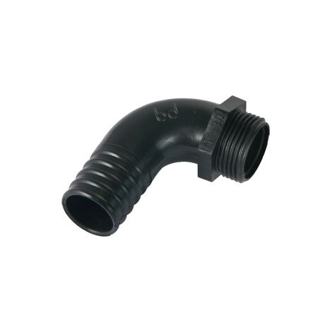 raccordo portagomma maschio curvo 1x25