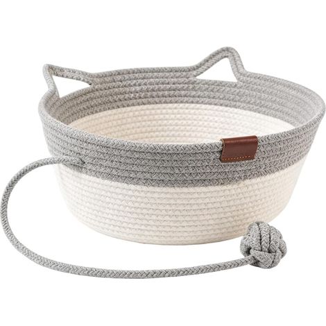 Lit Chat Corde en Coton Doux avec Balle Jouet Mobilier Chat Et Lit Pour Petit Chien Pour Chaton Chiot Décoration De La Maison Balcon Salon Intérieur Extérieur Jardin Cour (1/5)