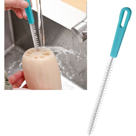 brosse de nettoyage pour paille de gobelet en acier inoxydable -Brosse à trous pour racines de lotus géantes (1/5)