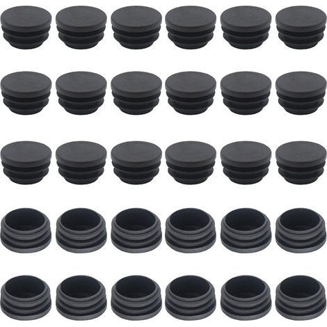 Embout de Chaise 25mm 50 Pièces Bouchon pour Tube Rond Embout pour Tube Embout Tube Rond Bouchons de Tubes Rond Embout Entrant Rond Bouchon pour Pied de Chaisse Capuchon pour Poteau (1/5)