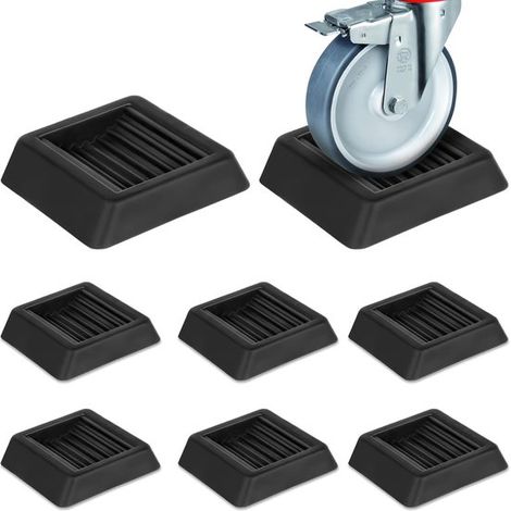 Topes para camas, Protegen suelos duros, Ajuste universal para todo tipo de ruedas, Juego de 8 piezas, Para camas, sofás y sillas (1/5)