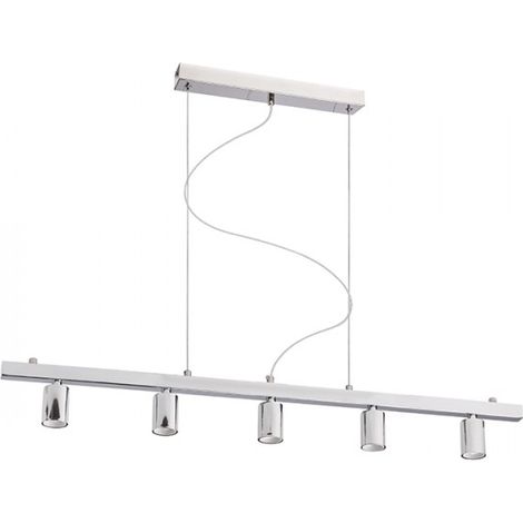 Lampadario RALLONG V base a sospensione  cromo 230V E27 5x42W