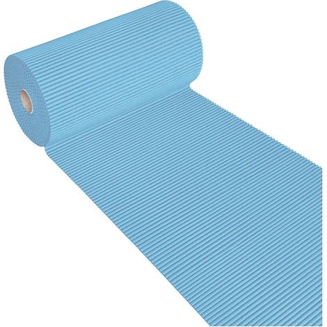 Tappeto Gomma Morbido Bordo Piscina Rotolo 15 MT Multiuso Sottobicchiere Lavello 100% Made In Italy - Azzurro