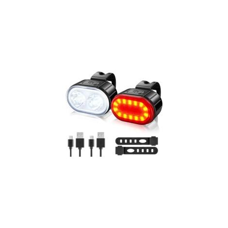 USB-wiederaufladbares Fahrradbeleuchtungsset, superhelle LED-Fahrradbeleuchtung, IPX5 wasserdichte Mountainbike-Beleuchtung