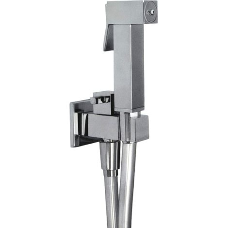 Ensemble de douchettes de toilettes avec robinet, toutes carrées (1/2)