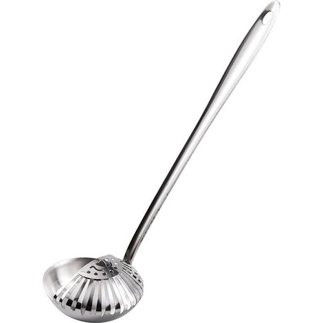 Écumoire en acier inoxydable à fentes pour fondue chinoise, ustensile de cuisine avec poignée ergonomique. (1/5)