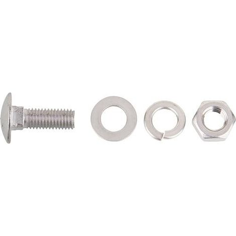 Vis de verrou inox M10x30mm avec rondelle, écrou BG et rondelle ressort