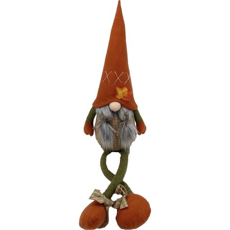 TrendLine Dekofigur Zwerg 70 x 20 cm orange-grau Dekofigur