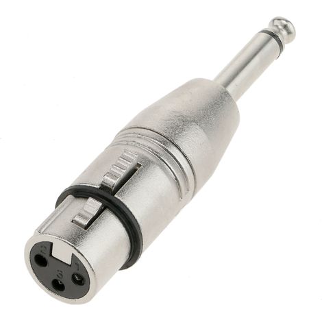 BeMatik - Adaptador de audio XLR de 3 pines hembra a jack 6.3mm macho