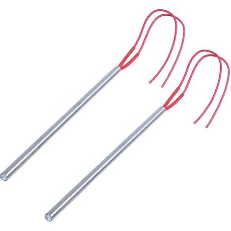 Deux éléments chauffants cylindriques à une seule extrémité, de 10 mm x 270 mm, 220 V, 600 W (1/5)