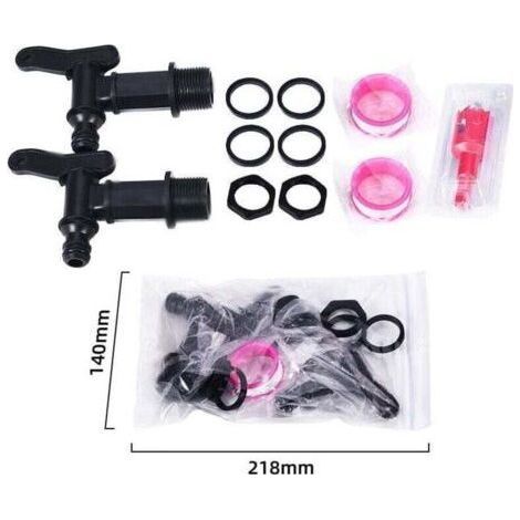Lot de 2 Robinet Cuve Plastique, Robinet Recuperateur Eau de Pluie, Adaptateur Robinet Tuyau Arrosage, Robinet de Rechange en Plastique, pour le Jardin, l'Industrie, Recuperateur Eau de Pluie (1/3)