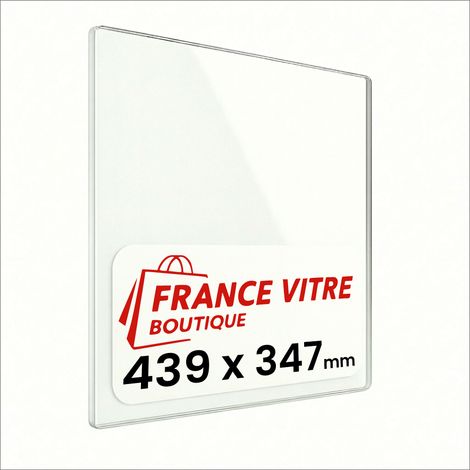 439 x 347 x 4 mm - Vitre de cheminée pour insert et poêle à bois - verre de rechange - France Vitre - jusqu'à 800°C - 347 x 439 x 4 mm (1/5)