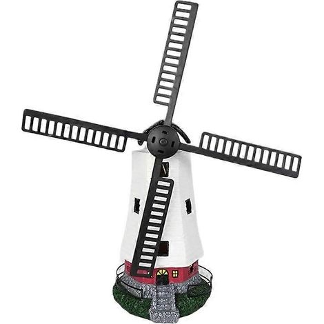 Maison solaire décorative d'extérieur avec figurine de moulin à vent lumineux à LED pour jardin ou cour (1/5)