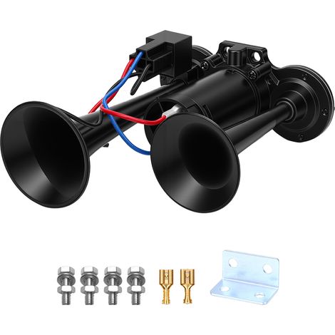 Clacson ad aria compressa per auto da 12 V, super potente da 600 dB, a doppia tromba, kit clacson elettrico con compressore per veicoli, camion, motociclette, accessori universali per auto.