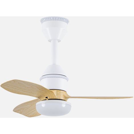Ventilador de techo Dc Asaf 20w 2100lm Blanco/haya 3aspas 62d 3000k4200k6500Kk Regulable Intensidad+remoto+temporizador+memoria (1/3)
