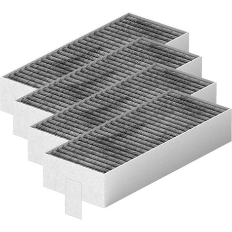 Paquete de 4 filtros de carbón activado, aptos para la sustitución de filtros de campanas extractoras Siemens 17004796/Bosch HEZ9VRUD0. (1/5)