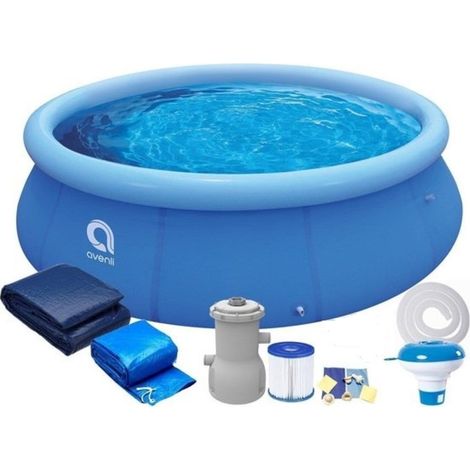 Avenli Schwimmbad 244 x 63 cm mit Pumpe - Komplettset (1/5)