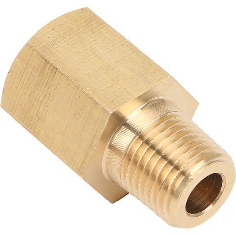 Adaptateur universel en laiton pour manomètre de pression et de température d'huile automobile, filetage 1/8 NPT vers filetage 1/8 BSPT. (1/5)