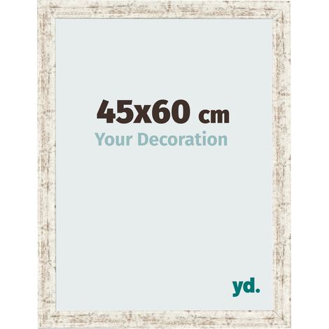 yd. - Cadre photo 45x60 - Blanc Vintage - MDF - Bologna (1/5)
