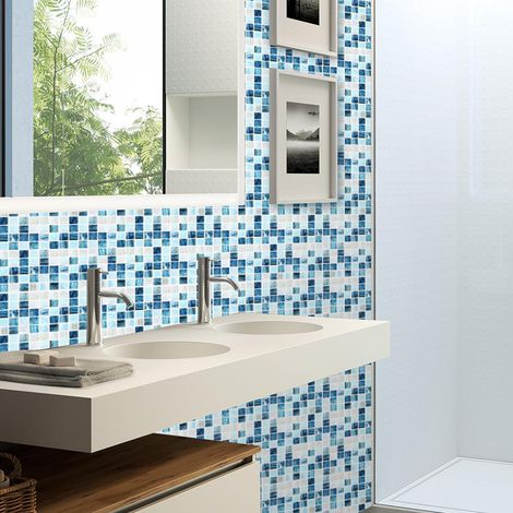 10pcs carrelage vintage stickers salle de bain cuisine PVC stickers muraux stickers K (1/5)