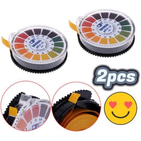 Compteur d'acidité alcalin, 2 pièces, papier de Test indiquant le PH, salive, tournesol du sol, mesure précise 1-14 PH 10m