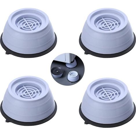 Amortisseurs lave linge,4 pièces Patins Anti Vibration Tampon, Universel Pieds Stabilisateur Piédestal pour Machine à Laver et Réfrigérateur sèche-linge(S) (1/5)