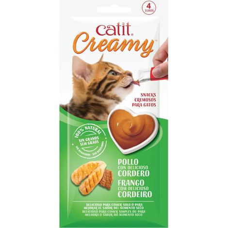 Snacks cremosos para gatos Catit Creamy – 4 Tubos
