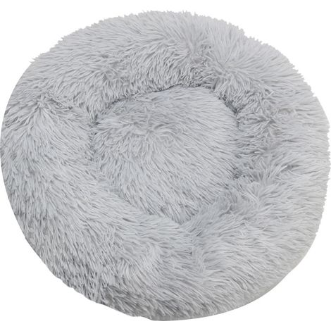 Coussin Chien Chat Apaisant 60cm Confort+ Rond Doux Cocoon Puppy Love Panière Anti Stress Panier Lit Petit Chien Soutien Orthopédique Mousse 23 kg/m3 Matelas Dehoussable Lavable L