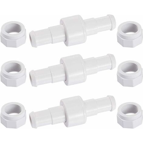 Set of 3 D20 Swivel Hose Connectors with 6 D15 Tips, Compatible with Pool Cleaning Robots (1/5)