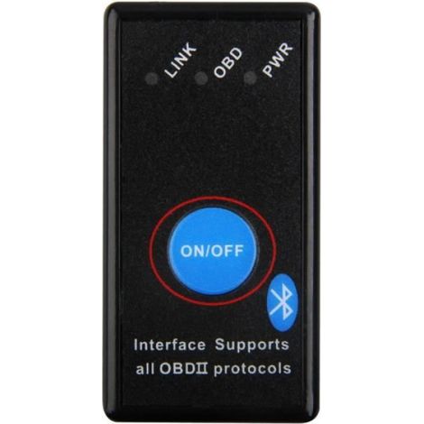 Scanner OBD2 - ELM327 V2.1 - Bluetooth - Pour Voitures Essence Compatible OBD-II - 1 Pièce (1/4)