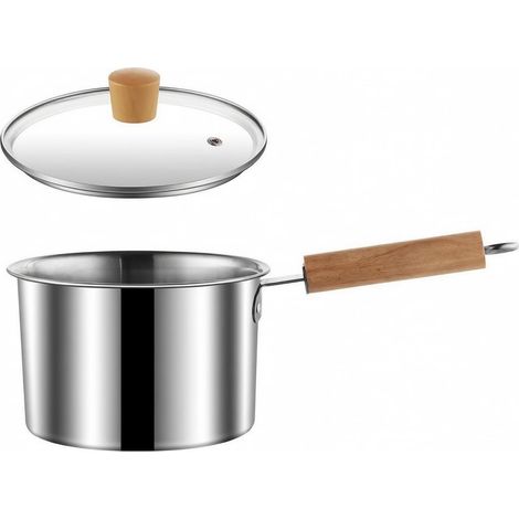 Stainless Steel Saucepan with Thick Base, 18CM, Pot (1/5)