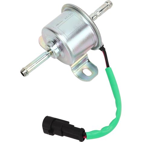 Pompe à carburant électrique 12V pour Yanmar (petite fiche noire) – code fournisseur CG-09-042, pièce compatible moteur diesel, alimentation basse tension, remplacement direct, kit d’installation simp (1/5)
