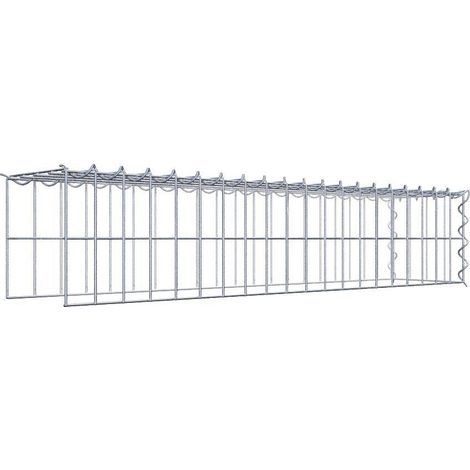 Gabiondeco - Gabion - Element de prolongation en hauteur et en longueur 100 cm x 20 cm x 20 cm (L x H x P). maille 5 x 10 cm. Spirale. Attention il manque deux gril... (1/5)