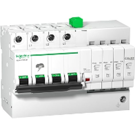 Acti9, iQuick PRD8r parafoudre 3P+N avec report signalisation - A9L16300