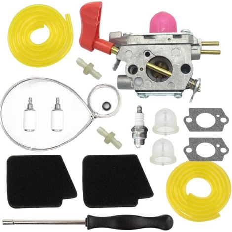 Ensemble carburateur C1U-W43 545081857 pour souffleur de feuilles VS-2 BVM200FE GBV345 avec tuyau d'huile, filtre à huile, bulle d'huile, tournevis et autres accessoires (1/5)
