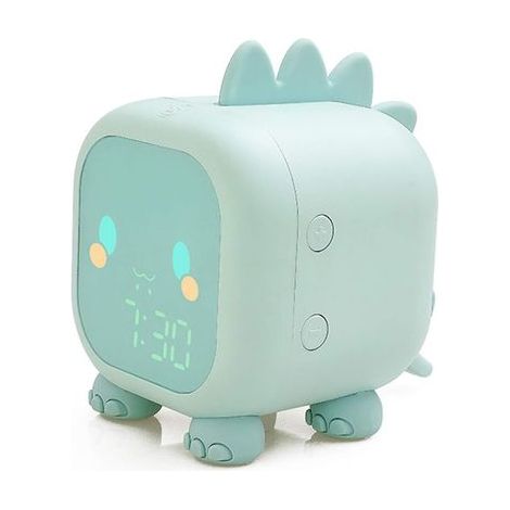 GENERIC-Réveil lumineux pour enfant fille - Réveil numérique pour fille et garçon avec simulateur de lever du soleil - Fonction snooze - Sans tic-tac - Réveil silencieux pour garçons et filles (vert) (1/5)