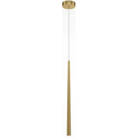 Suspension LED design dorée - 1 tige verticale AURORA (1/2)