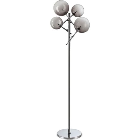 Ideal Lux EQUINOXE Lampadaire à 4 bras multiples gris fumé