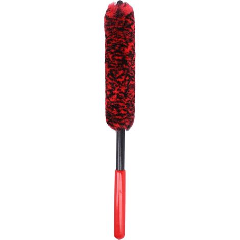 Brosse de Nettoyage Universelle pour Moyeu de Roue de Voiture, Brosse de Détail de Pneu de Voiture à Long Manche, pour Nettoyer Les Roues, Jantes, Rayons, Ailes, Moteurs, Rouge (1/5)