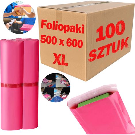 Pink Courier Poly Mailers XL 500x600mm - 100 Stück.