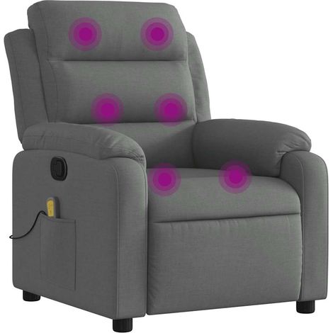 Maison Exclusive - Massagesessel Dunkelgrau Stoff