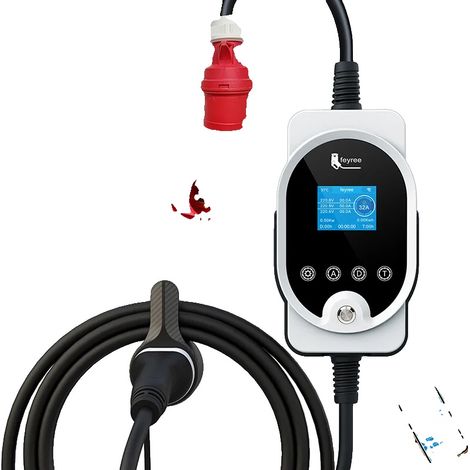 EV Tragbarer Ladegerät, Intelligente App-Steuerung, Einstellbare Stromstärken, 22KW APP KEIN Adapter (1/2)