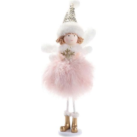 décoration de bureau de Noël en plumes d'ange-111026-Pink (1/3)