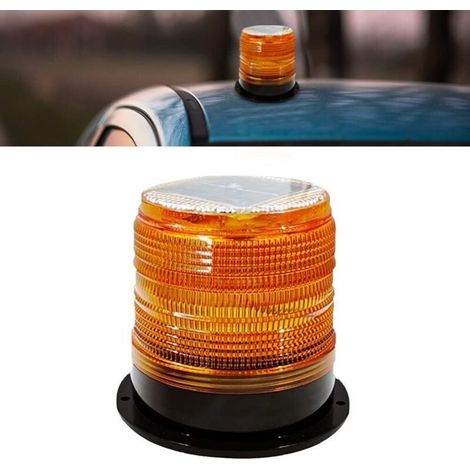 Voyant d'avertissement de gyrophare à LED clignotant stroboscopique voyant d'avertissement magnétique orange clignotant pour remorque de voiture caravane SUV 300A (1/4)